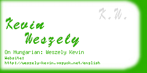 kevin weszely business card